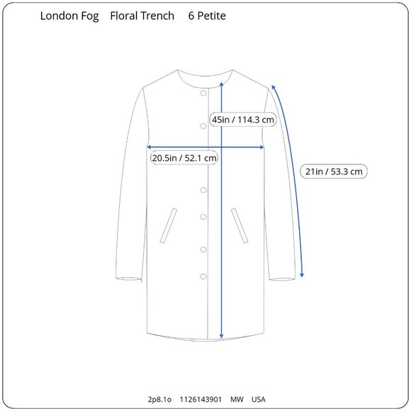 London Fog Vintage 1990's Abstract Wool Lined Long Trench Rain Coat 6 Petite - Picture 8 of 8